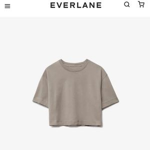 Everlane organic cotton cropped tee size S